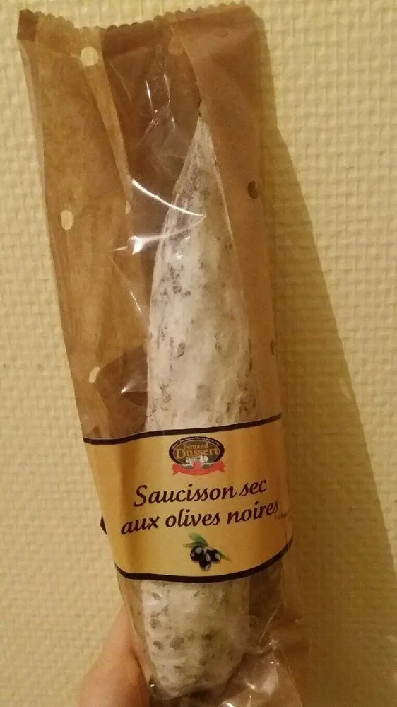 Saucisson sec aux olives noires