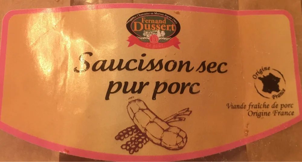 Saucisson sec pur porc