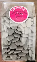 Dragées mini cœur vernis gris
