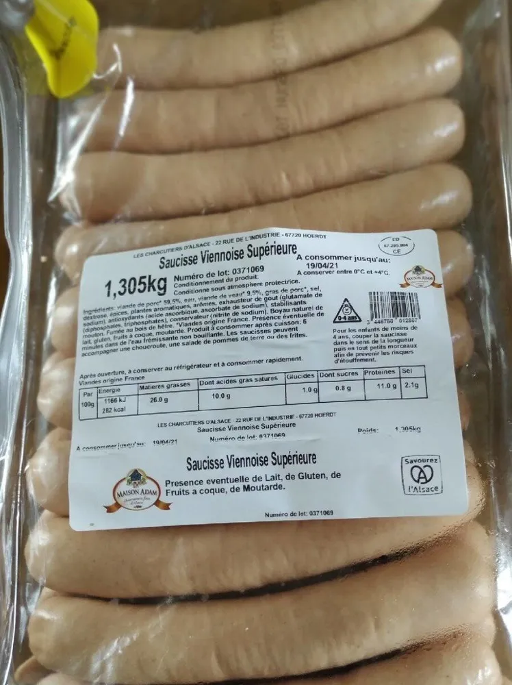 Saucisse viennoise supérieure