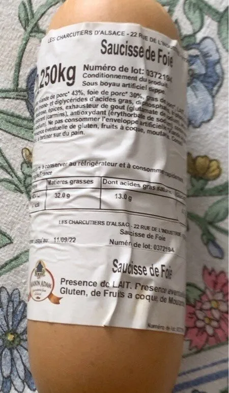 Saucisse de foie