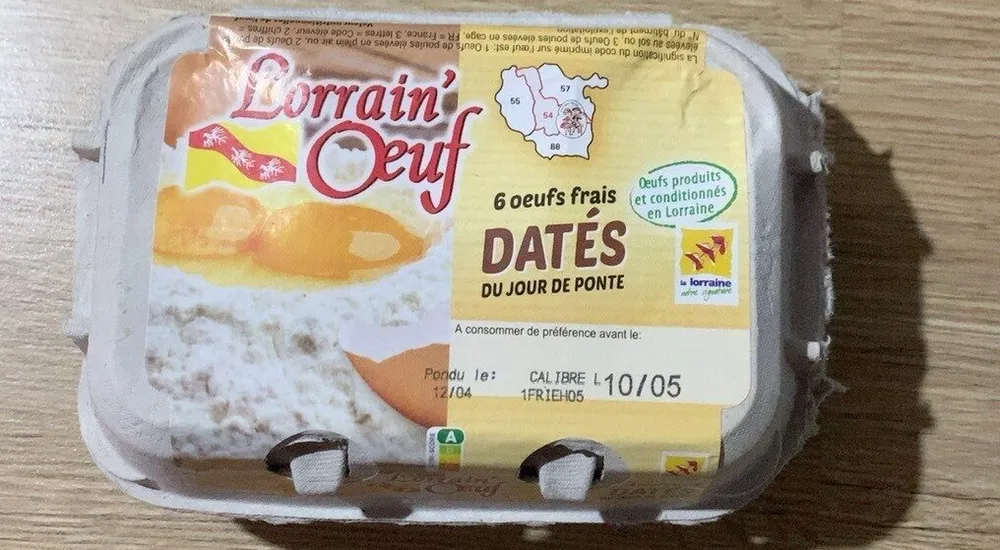 6 Oeufs Frais Dates