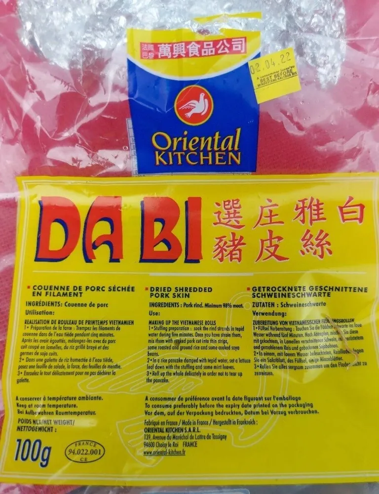 Couenne Filament Séché 100G