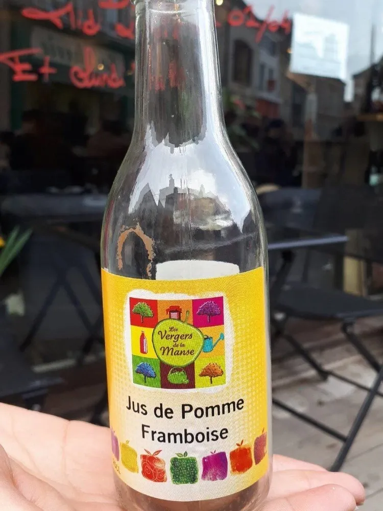 Jus de pomme framboise