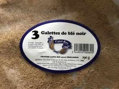 3 Galettes De Blé Noir Fraîches Catel-roc, 175g