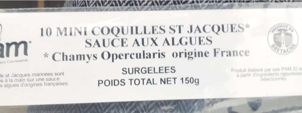 Mini coquiles st jacques sauce algues