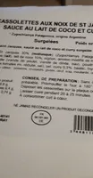 Cassolette noix st jacques lait coco