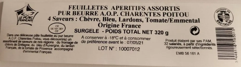 Feuilletés apéritifs assortis