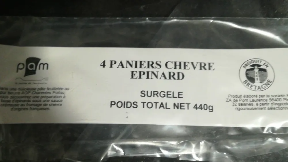 Paniers chèvre epinard