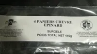 Paniers chèvre epinard