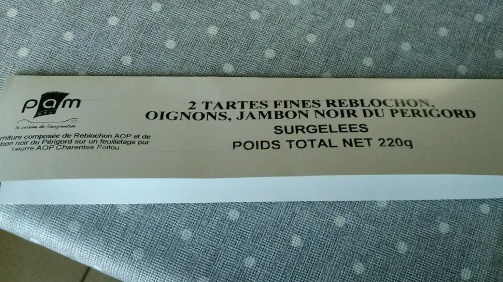 2 Tartes fines surgelés