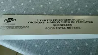 2 Tartes fines surgelés