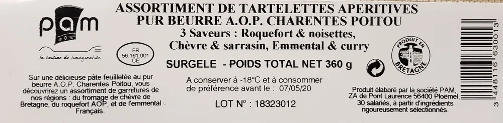 Assortiment de Tartelettes Apéritives