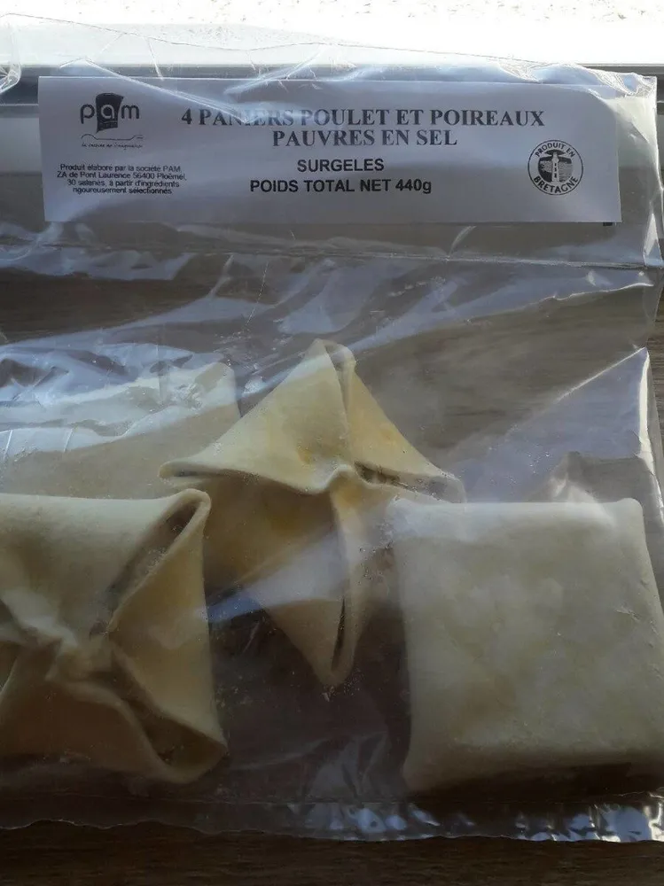 4 paniers poulet et poireaux pauvre en sel