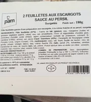 Feuilleté aux escargots sauce au persil