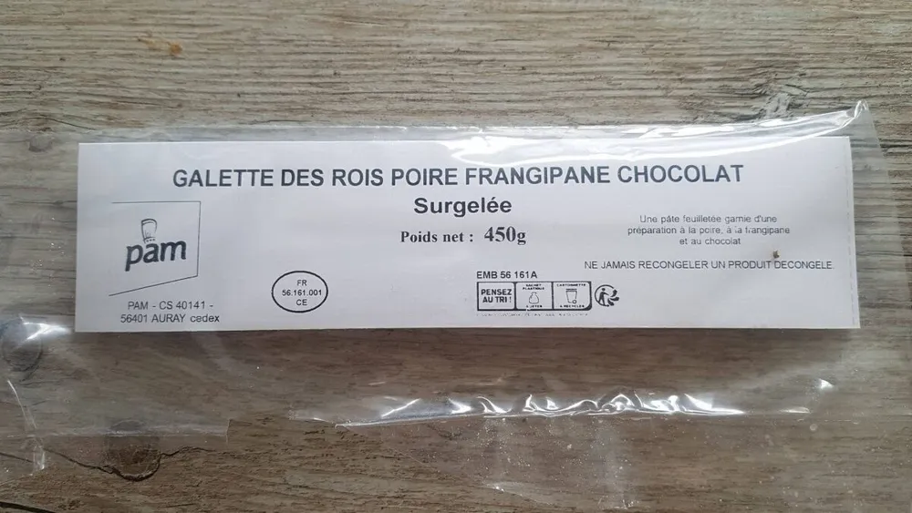 Galette des rois poire frangipane chocolat