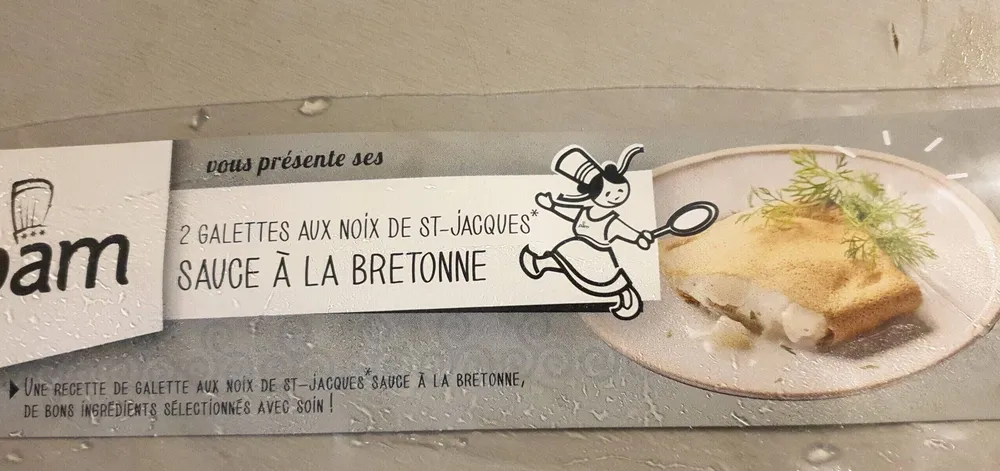 Galettes aux noix de St Jacques, sauce à la bretonne