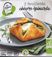 2 feuilletés chèvre épinards
