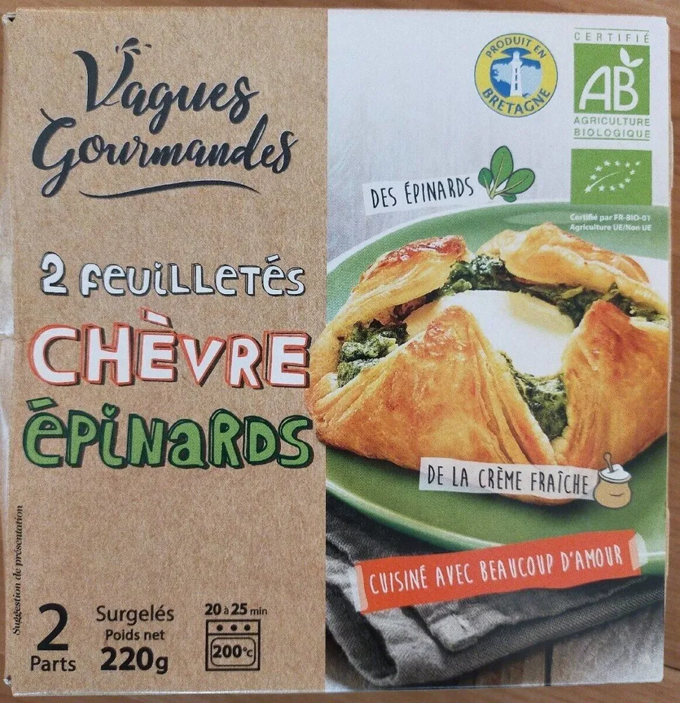Feuilletés épinard chèvre bio