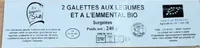 Galettes aux legumes et à l’emmental bio