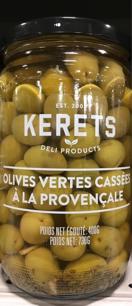Olives vertes cassées a la provencale
