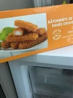 Bâtonnets de poisson panés croustillant
