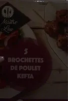 Brochette poulet kefta