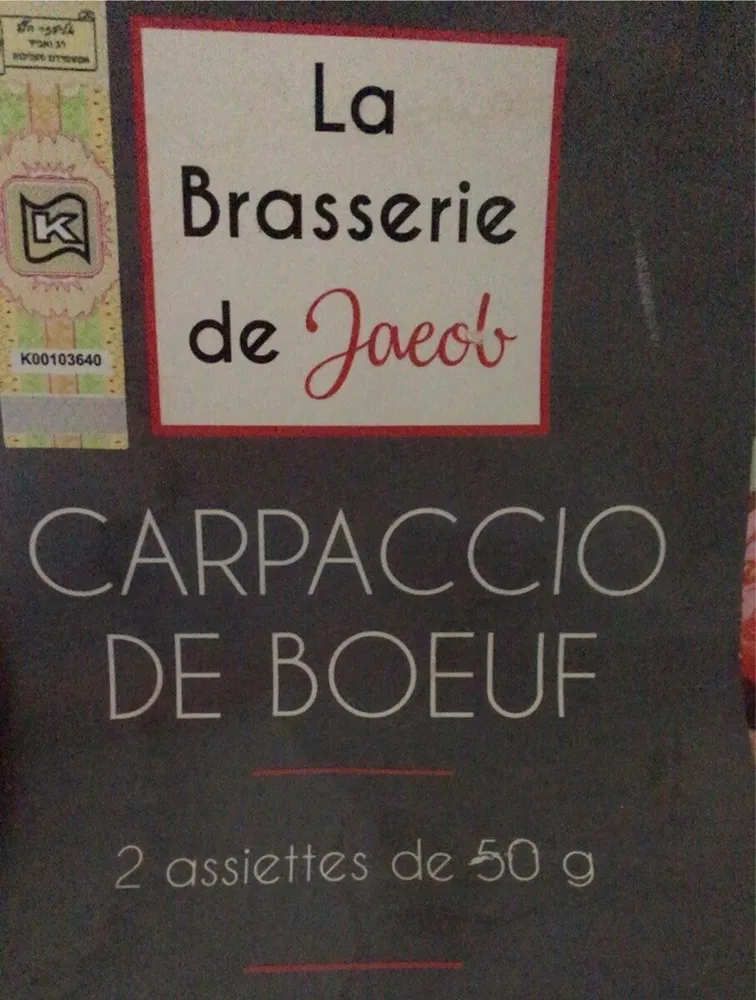 Carpaccio de boeuf