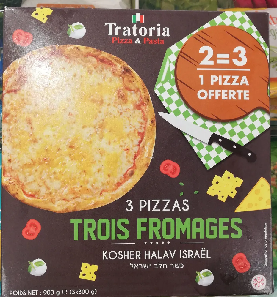 3 Pizzas trois fromages