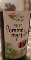 Pur jus de pomme myrtille