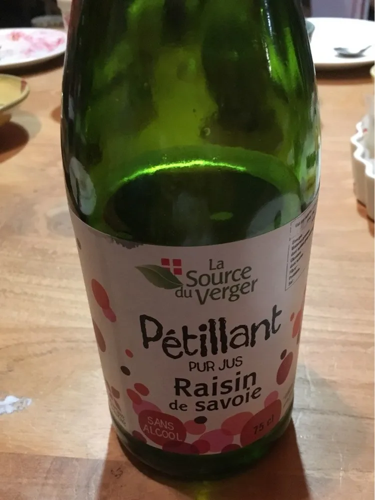 Petillant pur jus raisin de Savoie