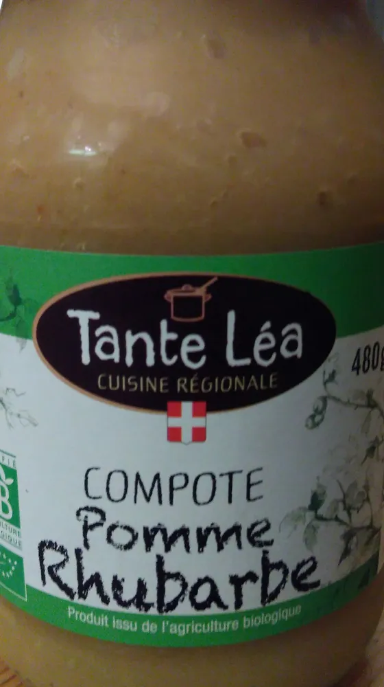 Compote pomme rhubarbe bio