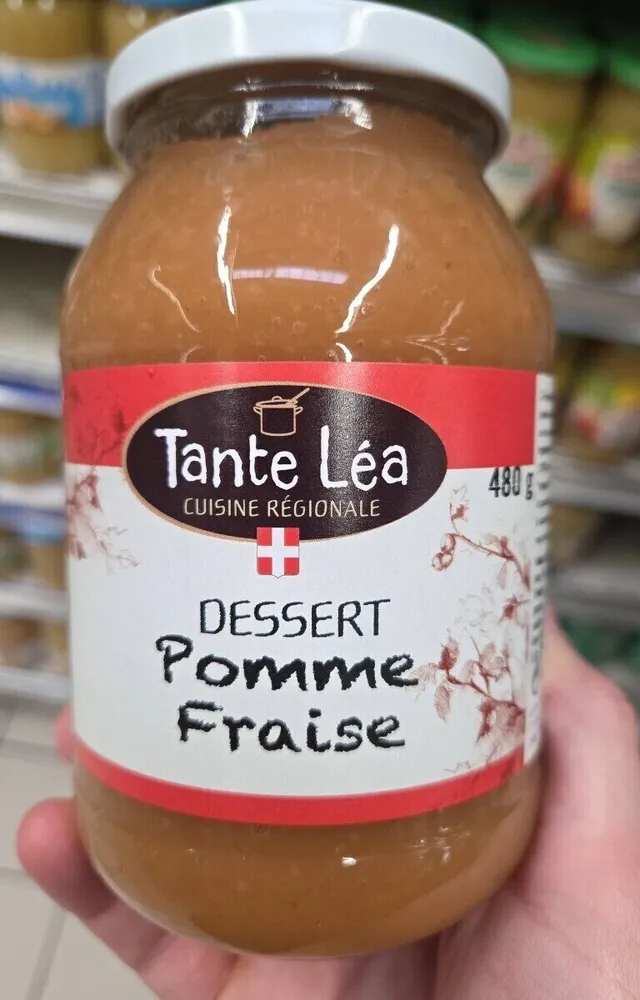 Dessert pomme fraise
