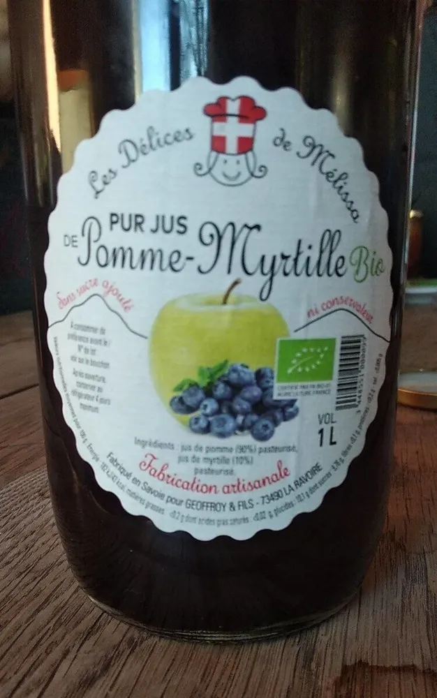 Pur jus pomme myrtille