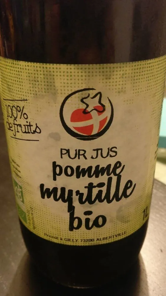 Pur jus pomme myrtille bio