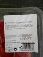 Tranches de jambon de Vendée VPF
