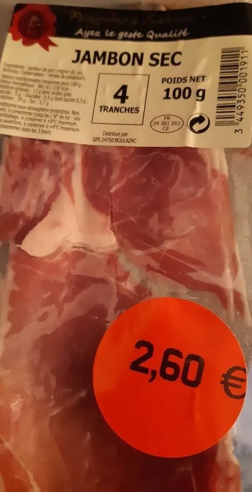 Jambon sec périgordine de Salaisons