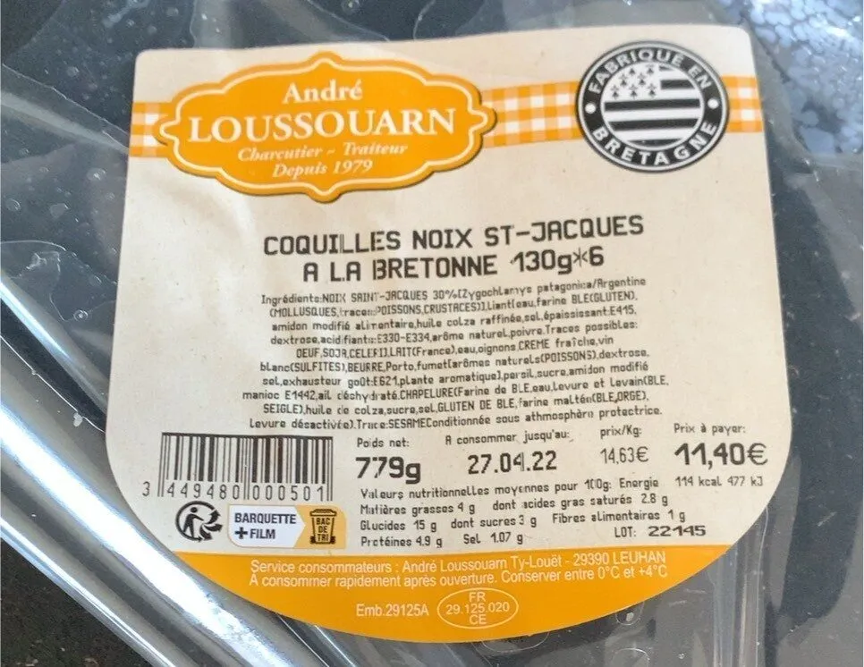 Coquilles noix st jacques