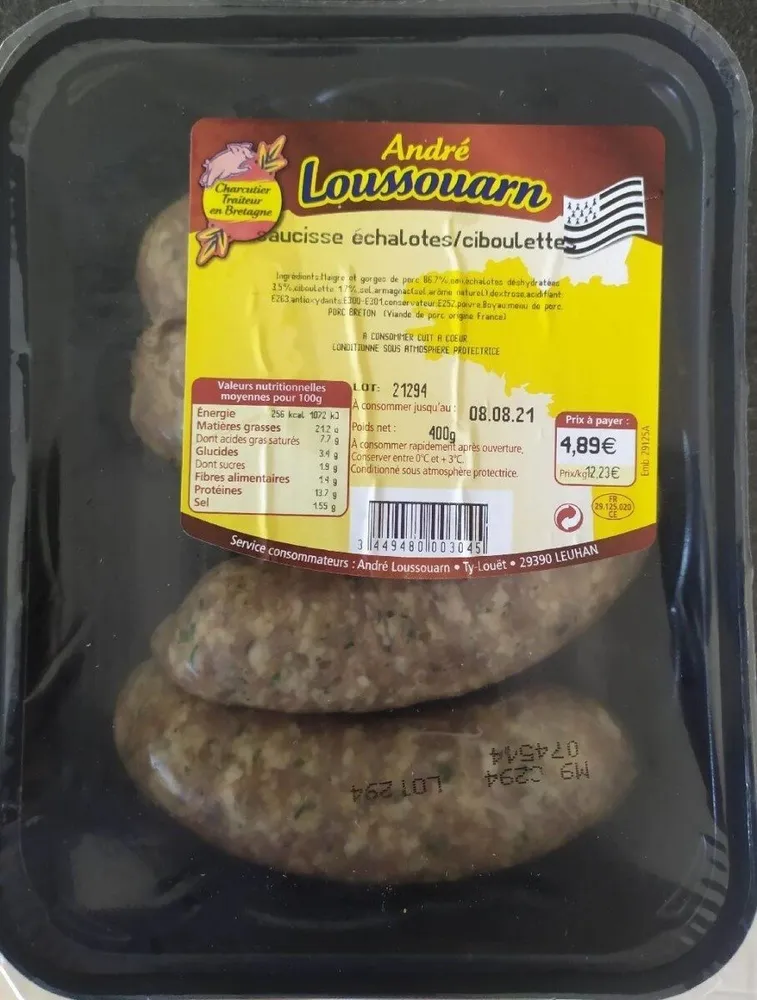 Saucisses échalote /ciboulette