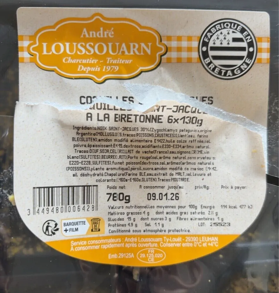 Coquilles Saint-Jacques à la bretonne