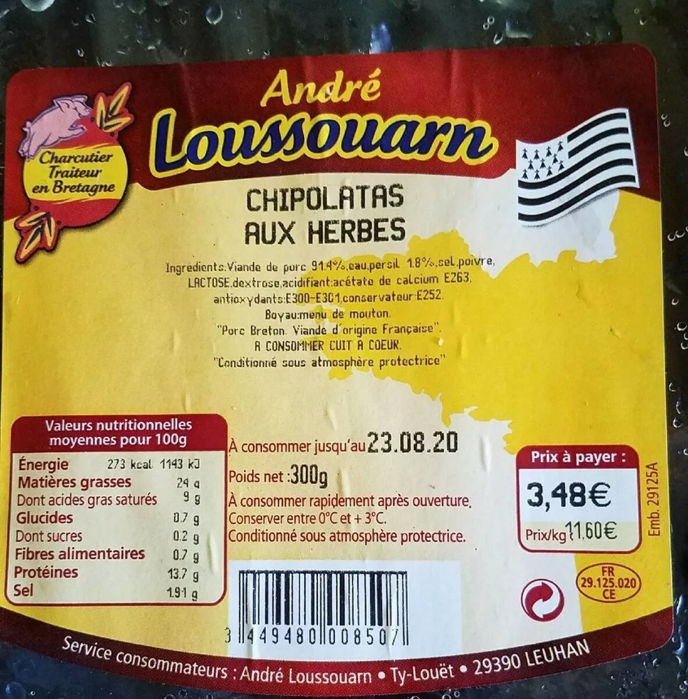 Chipolatas aux Herbes