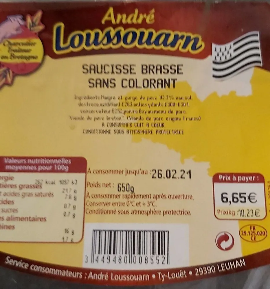 Saucisse brasse