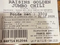 Raisins Golden Jumbo Chili
