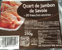 Quart de jambon de savoie