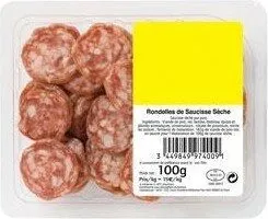 Rondelles de saucisse seche