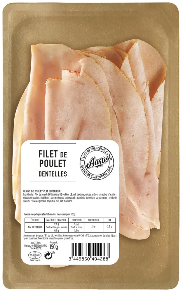 Filet de poulet dentelles