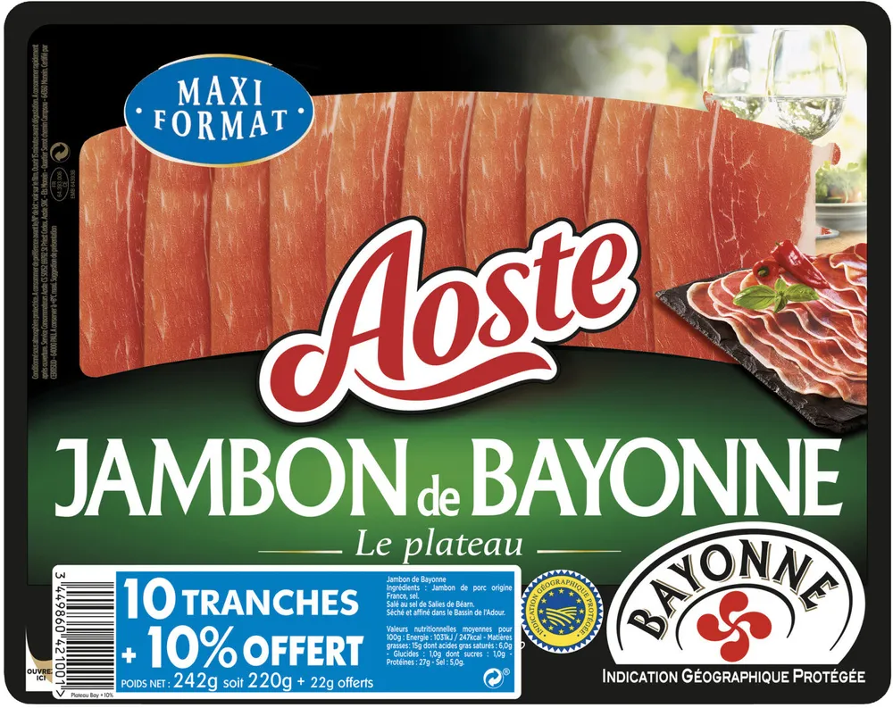 Plateau de jambon de Bayonne