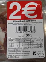 Allumettes de jambon cru