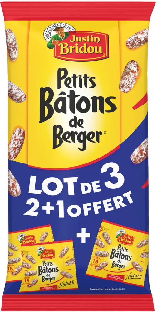 Petits Bâtons de Berger Nature (2+1 gratuits)
