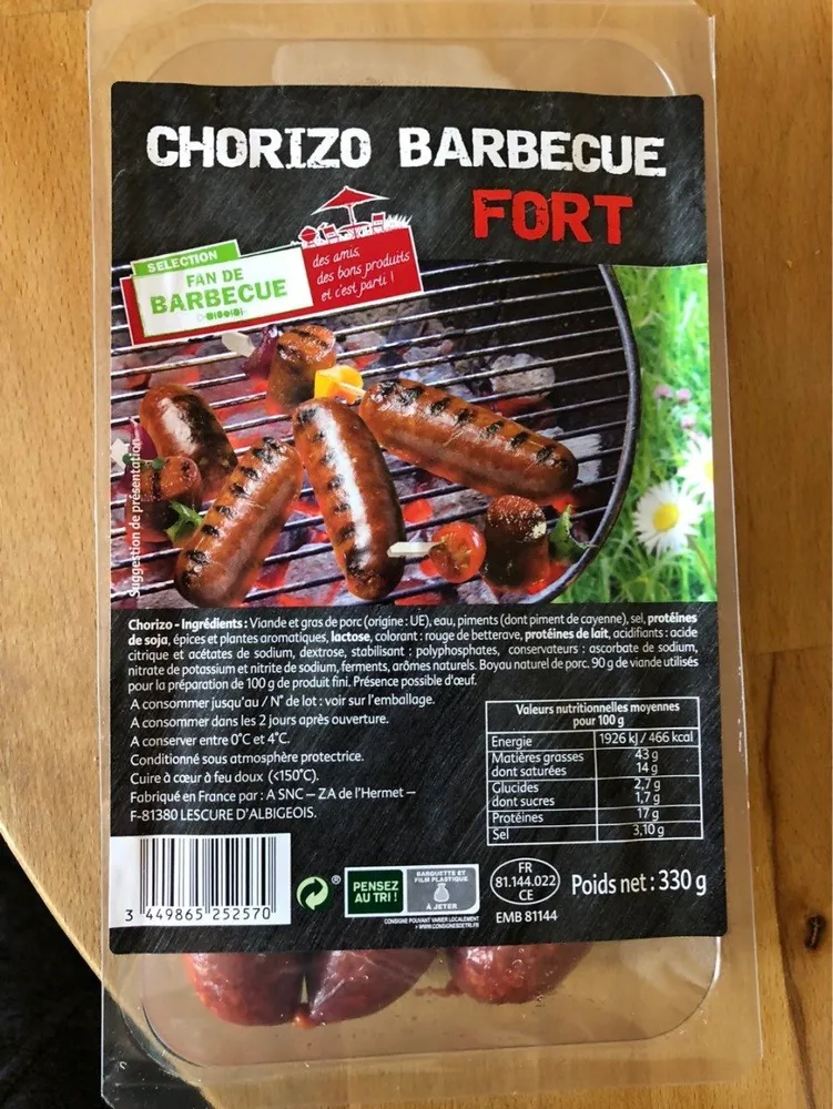 Chorizo barbecue fort